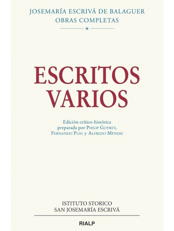 Escritos varios (1927-1974). Edición crítico-histórica