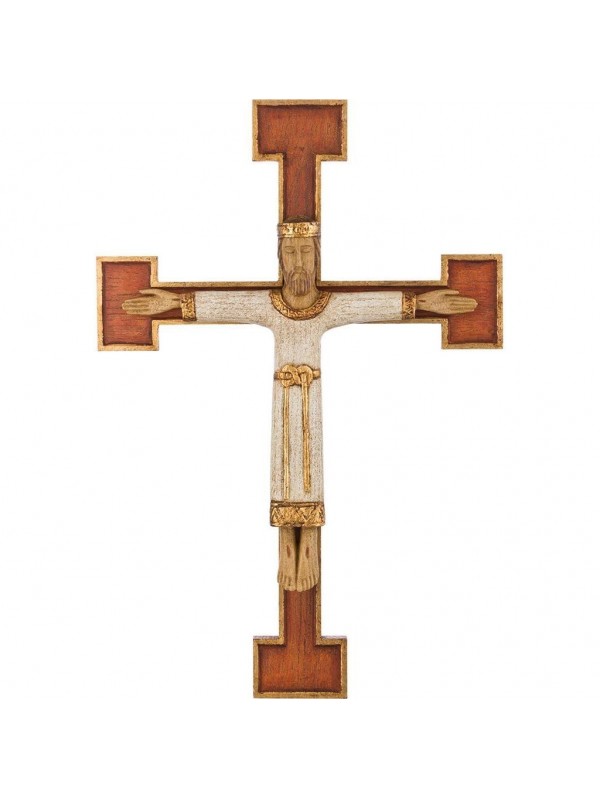 Cristo Sacerdote con cruz roja 47cm.