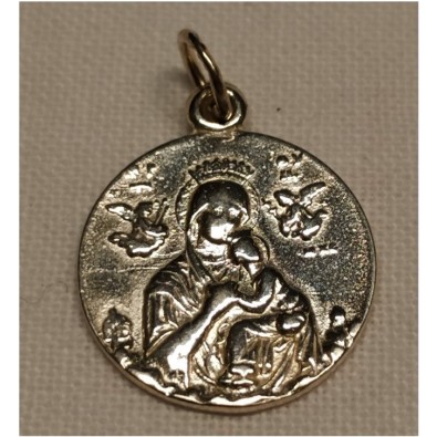 Medalla Virgen del Perpetuo Socorro de Plata de Ley 15 mm