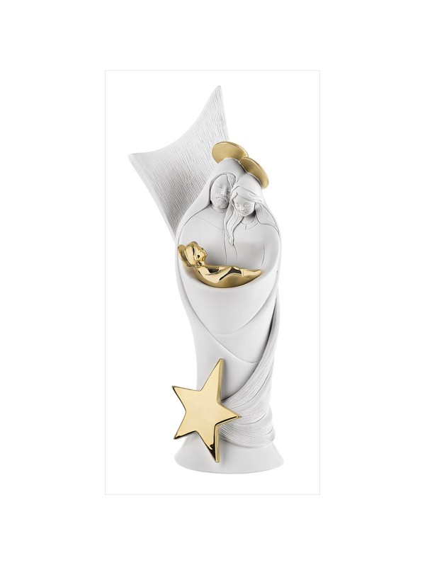 PESEBRE ESTRELLA BLANCO-DORADO 16 cm.