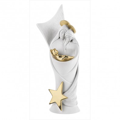 PESEBRE ESTRELLA BLANCO-DORADO 16 cm.