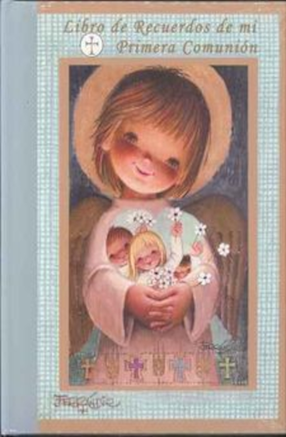 Libro de Recuerdos de mi primera comunión Angel dorado