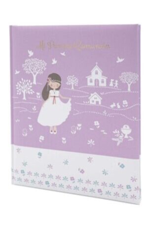 Libro recuerdos primera comunión dulce rosa