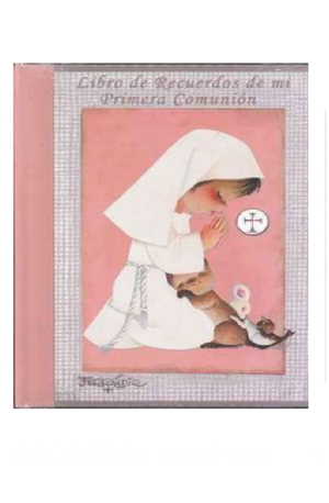 Libro de Recuerdos de mi primera comunión niña rosa