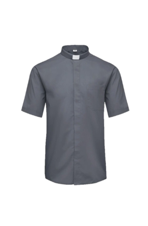 Camisa Gris Oscuro Manga Corta