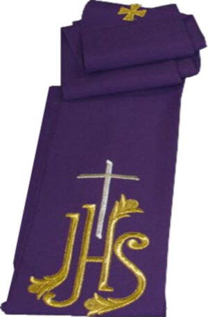 Estola con JHS morado 57471