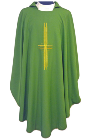 Casulla con cruz triple Bordada Verde 59477