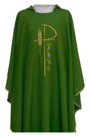 Casulla Bordada Color Pax Verde 34964
