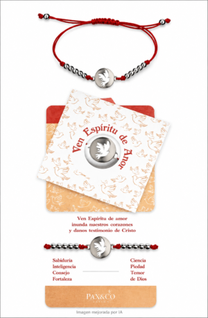 Pulsera de cuerda regulable con simbolos de metal