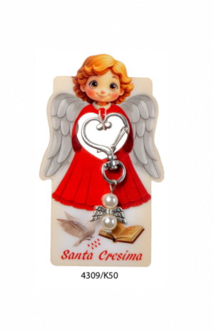 Marcapáginas plastificado con Colgante de Ángel 11,5 cm
