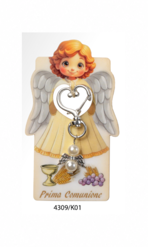 Marcapáginas plastificado con Colgante de Ángel 11,5 cm