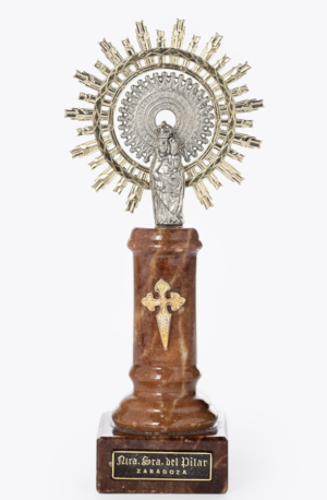 Virgen Pilar con columna alabastro