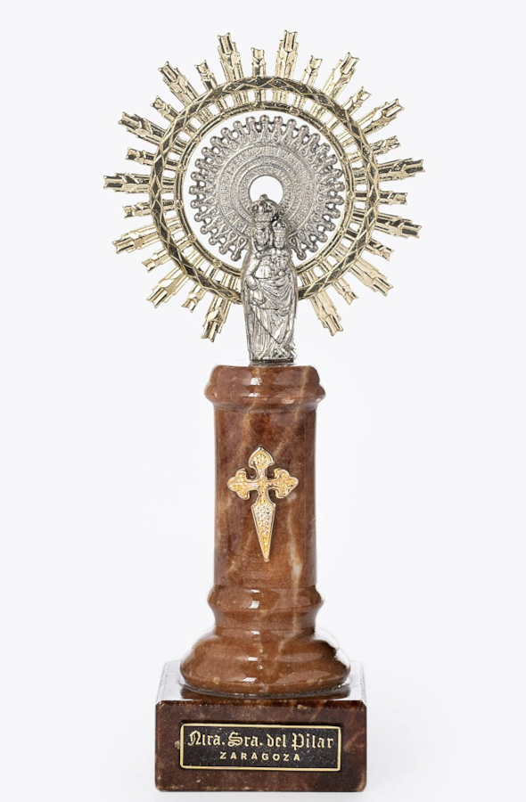 Virgen Pilar con columna alabastro
