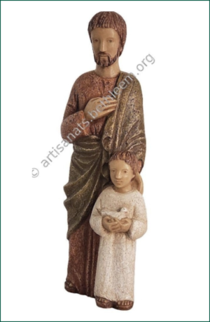 San José con niño y paloma 25,5 cm