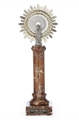 Virgen Pilar con columna alabastro