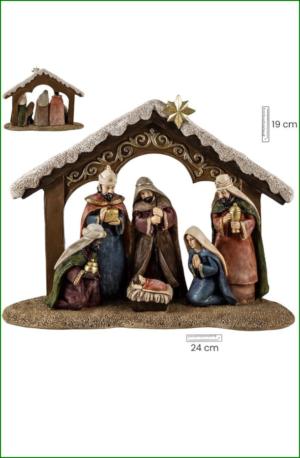 Misterio 1 pieza con reyes y portal