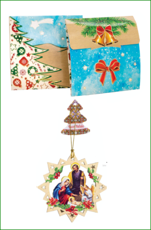 Decoración árbol Navidad madera en sobre