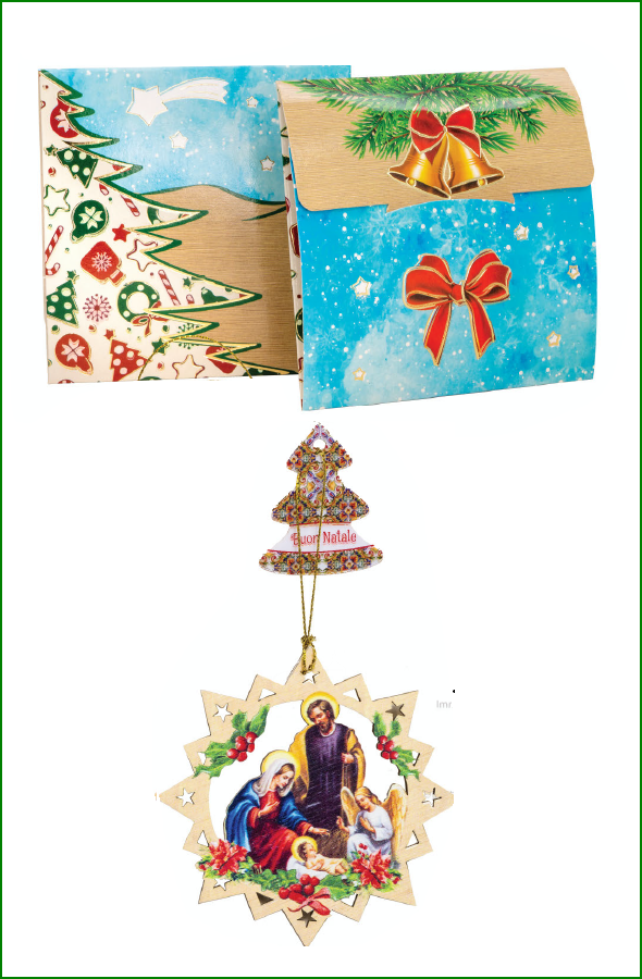 Decoración árbol Navidad madera en sobre