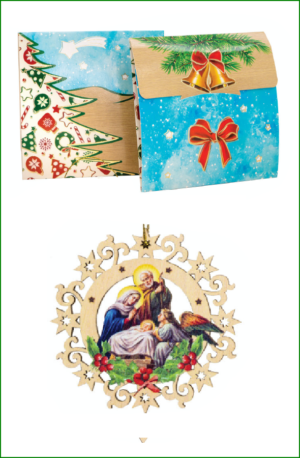 Decoración árbol Navidad madera en sobre