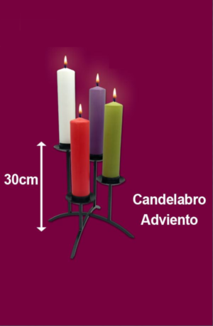 Corona Adviento Forja 4 alturas 32 cm.